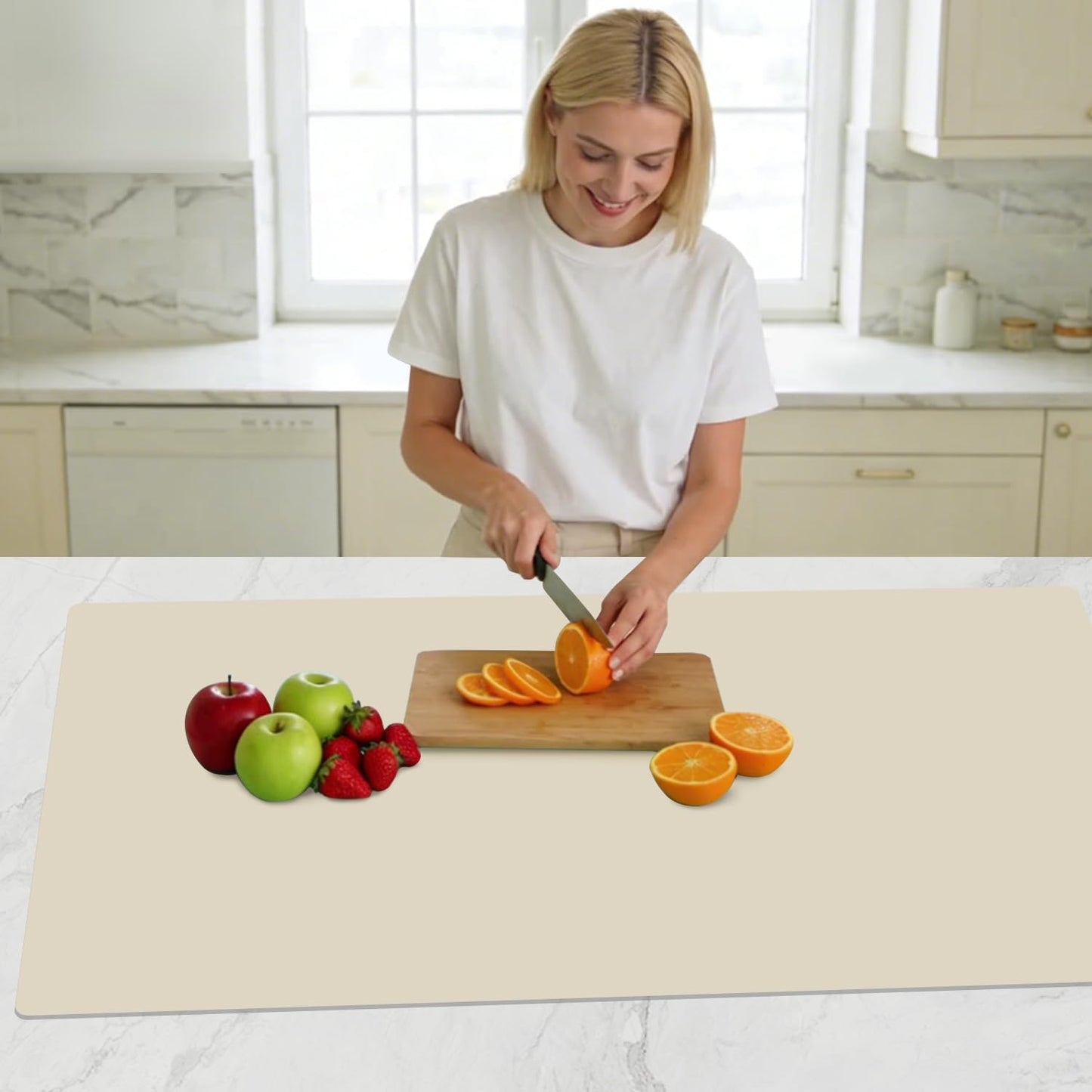 Extra Large Silicone Mat, 31.5x23.6 Inch Heat Resistant Mat for Kitchen Counter, Non Stick Silicone Baking Mat for Dough and Pastry, Thick Silicone placement Countertop Protector, Black countertop mat
