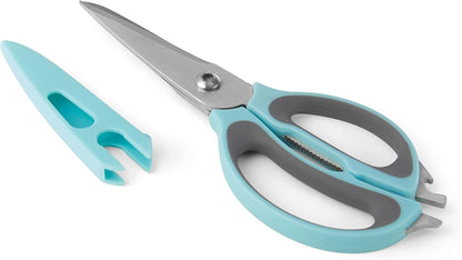 Farberware 4-in-1 Kitchen Scissors, High Carbon Stainless Steel, Black