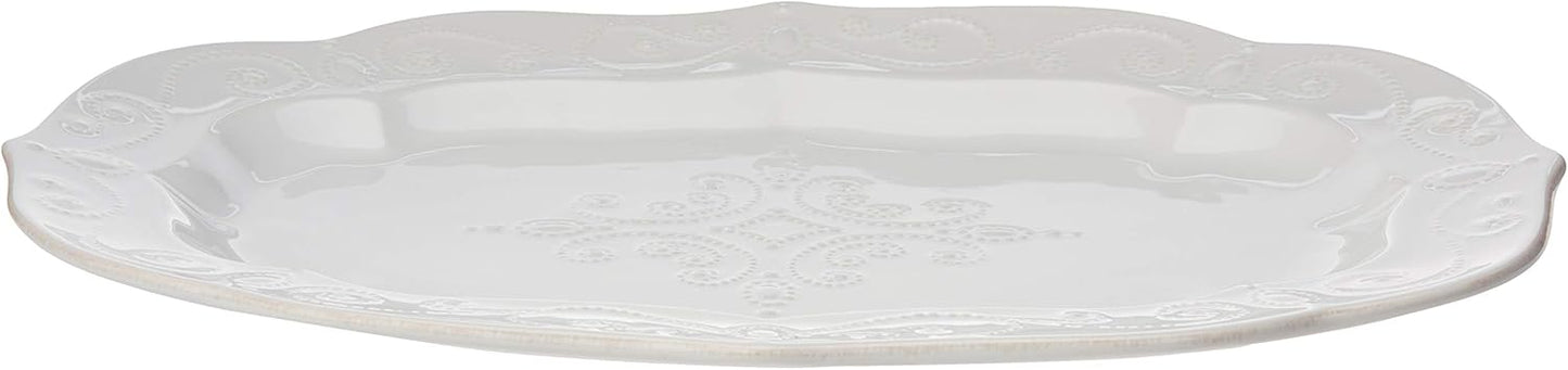 Lenox French Perle Chip and Dip Tray, White -
