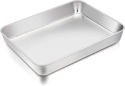 TeamFar Lasagna Pan, 16" x12.13" x2" Stainless Steel Rectangular Cake Pan