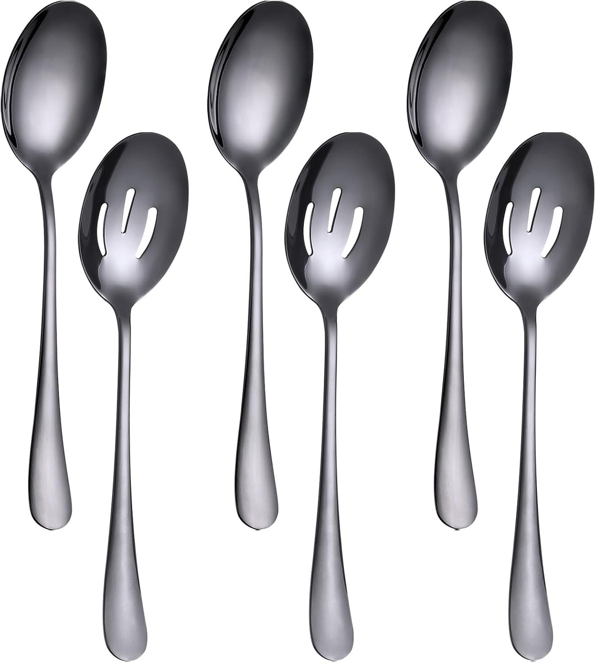 Serving Spoons Set, 8.7 Inch Serving Spoon, Slotted Spoons, Gold