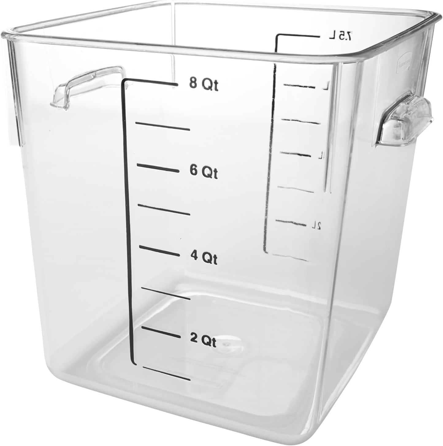 Rubbermaid Commercial Products Space Saving Square Food Storage Container 6 Quart Clear for Kitchen/Sous Vide/Meal Prep