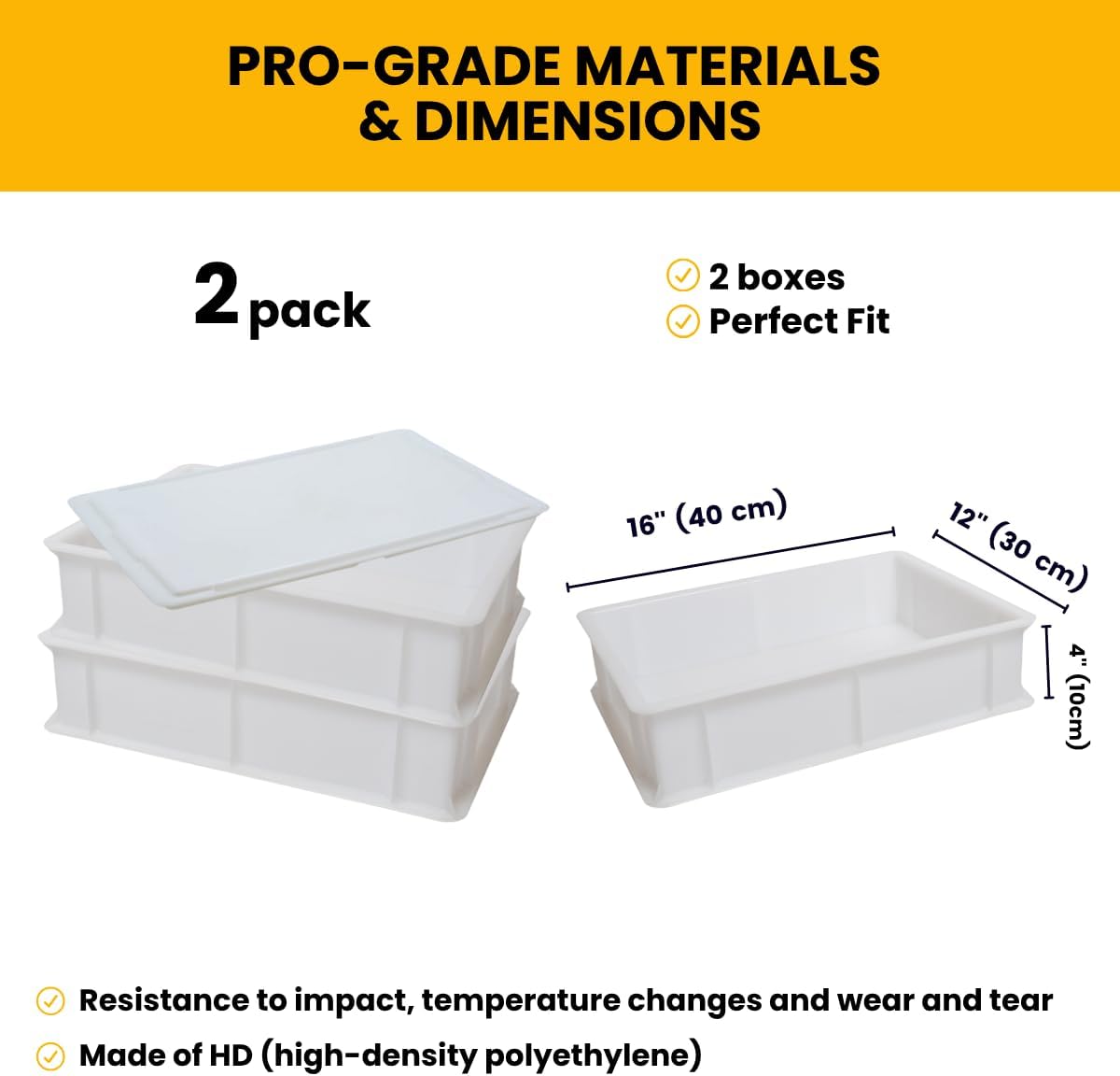 L'Oro Del Sud Home Refrigerator Size, Dough Proofing Tray (+ 1 Lid)