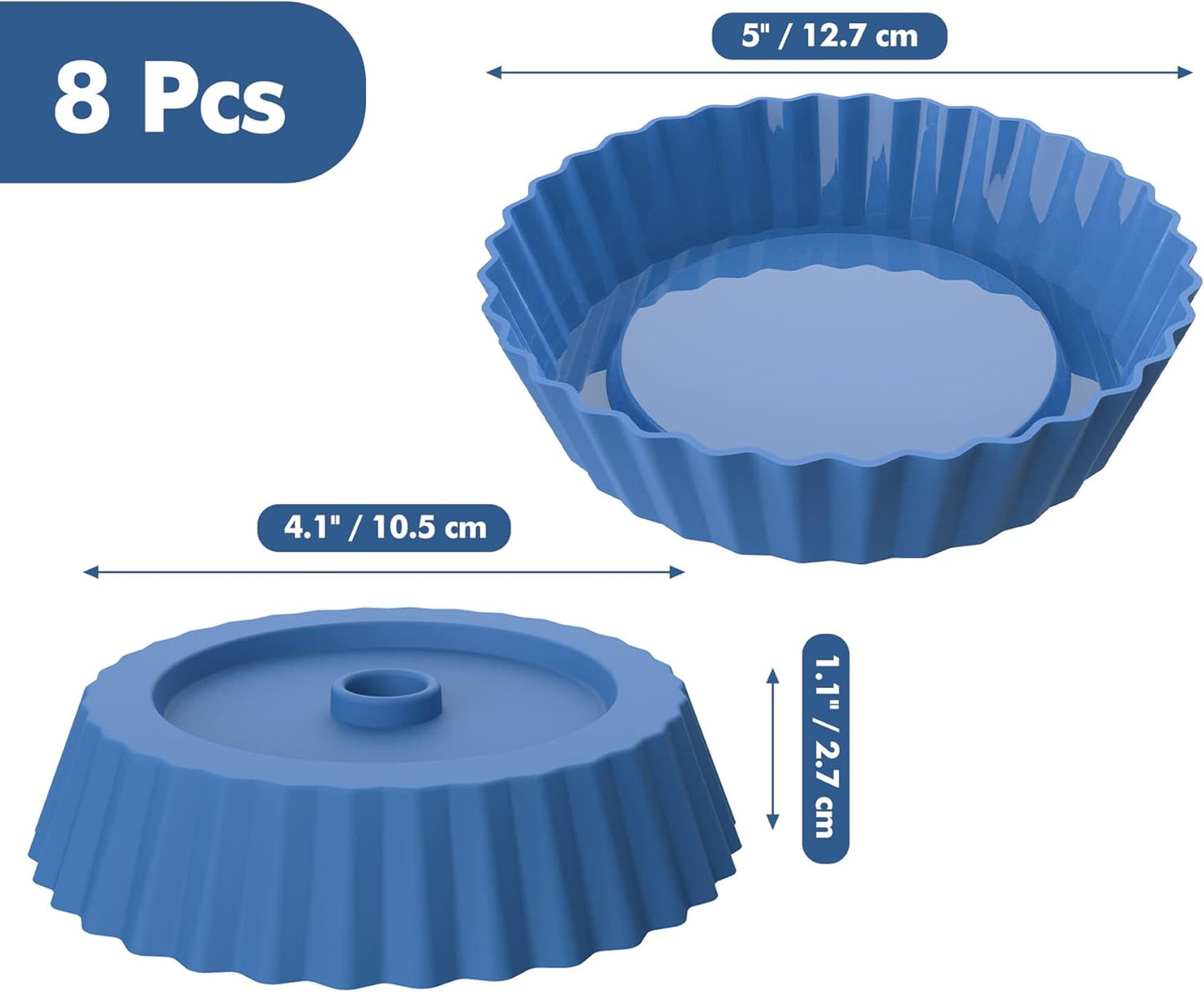 Webake 3PCS Silicone Air Fryer Muffin Pan for Baking 4 Cavity Air Fryer Egg Bites Silicone Mold, Nonstick BPA Free Muffin Tins