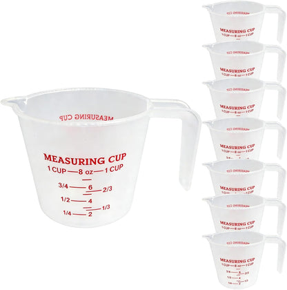 1 Cup/8 Oz Plastic Measuring Cups With Spout And Handle