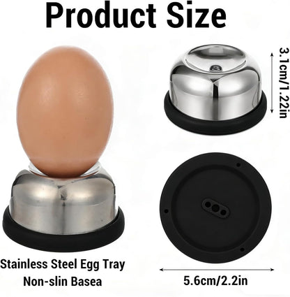 Egg Piercer, Egg Punch Tool Stainless Steel Needle with Anti-Slip Base