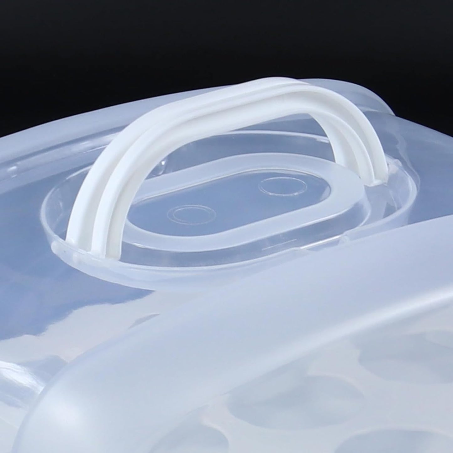 2in1 Cupcake Carrier and Cake Keeper with Lid, Rectangle Pie Carrier,Large Portable Storage Container for Storing 12 Cupcakes or 1 Large Cake (White)