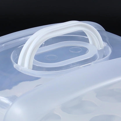 2in1 Cupcake Carrier and Cake Keeper with Lid, Rectangle Pie Carrier,Large Portable Storage Container for Storing 12 Cupcakes or 1 Large Cake (White)