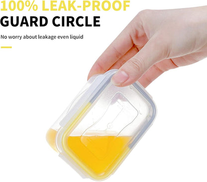 KIGI Airtight Reusable Meal Prep Containers, Leak-Proof & Stackable, 4-Sided Locking Lids, Ideal for Food Storage, Lunch & Leftovers, Microwave, Freezer & Dishwasher Safe, 39 oz, 4.8 Cup, 12 Piece Set