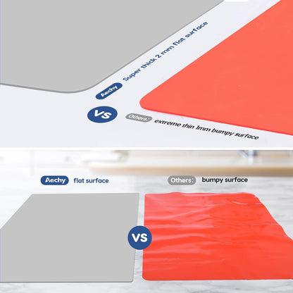 AECHY Extra Large Silicone Mat 78.74”x19.69”x0.08”, Multipurpose Silicone Mat Thick Heat Resistant Mat Shipped Rolled Up Kitchen Counter Mat Nonslip Silicone Mats for Kitchen Counter Translucent