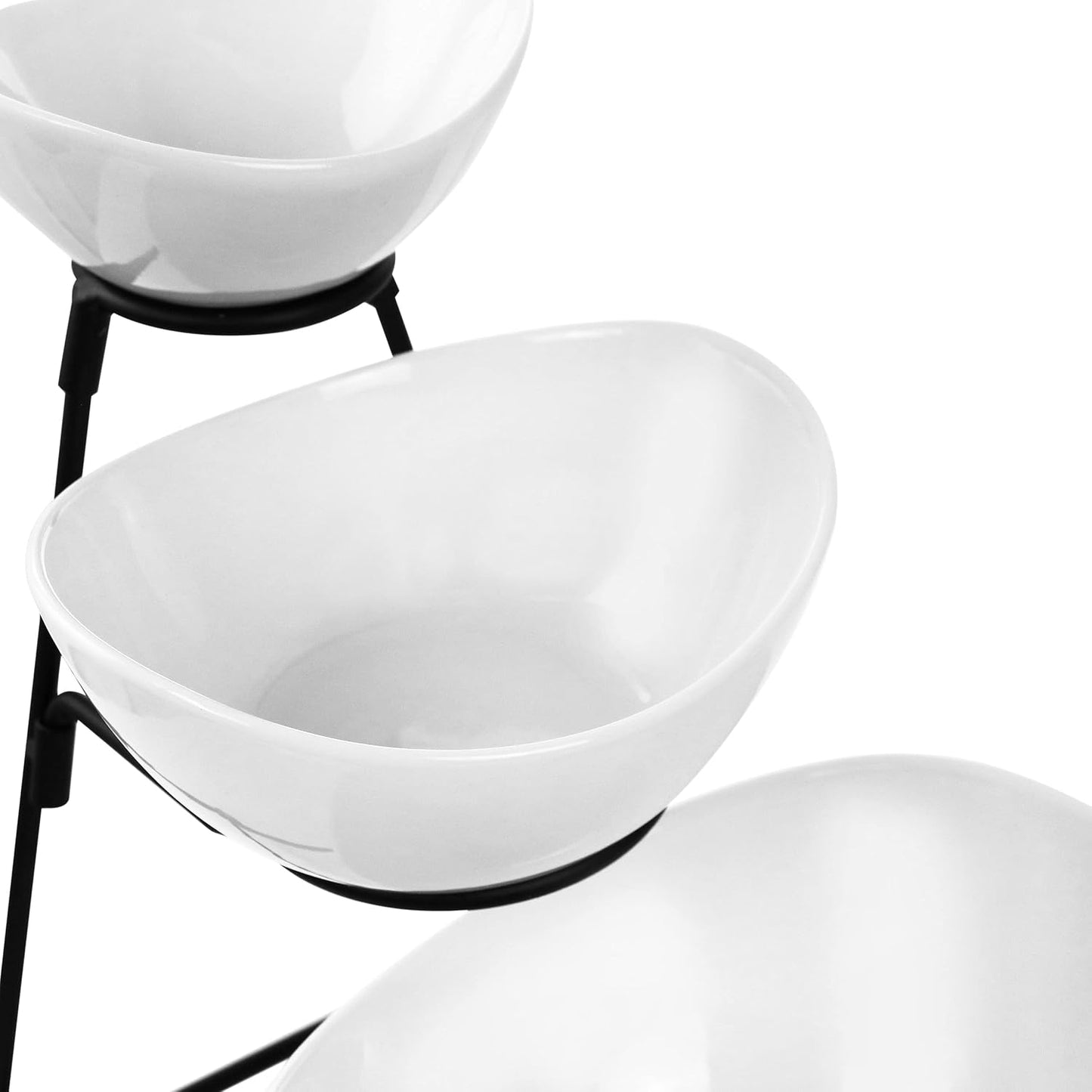 Elama Signature 12 1/4 Inch 6pc Lazy Susan Appetizer and Condiment Server Set