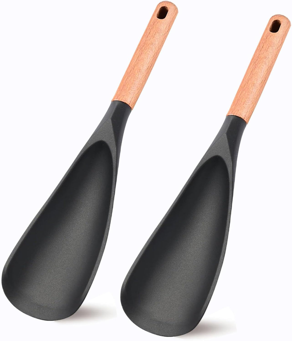 2-Pack Silicone Cooking Spoon & Spatula for Nonstick Cookware, BPA-Free