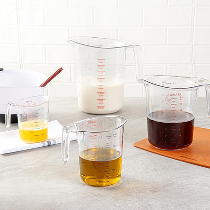 Restaurantware Clear Plastic Pt (Cups) Measuring Cup, 5.3 x 3.8 x 5 In