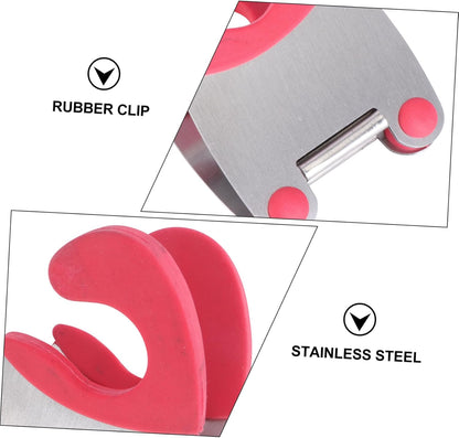 2Pcs Stainless Steel Pot Clip Spoon Holder Kitchen