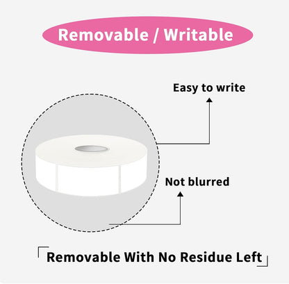 Removable Freezer Labels Stickers, 1 x 3 Inch Blank Removable Freezer Labels Food Storage Stickers, Date Label Waterproof Oil Resistant Easy Clean No Residue- 250 Sheets