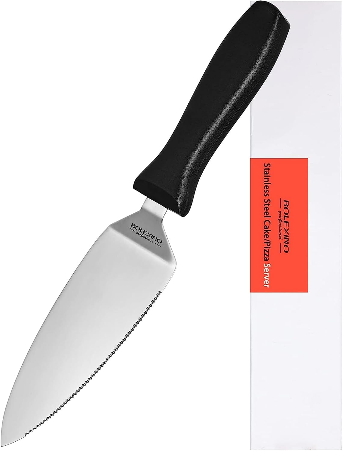 7 Inch Cake & Pie Server, Long Dense Serrated Blade, Thick Blade