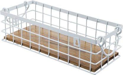 MyGift Set of 2 Black Wire Baskets for Organizing – Storage Baskets/Pantry Baskets for Shelves & Wall
