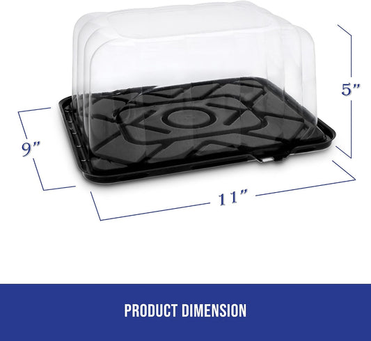 MT Products Round PET Plastic Cake Container 8" - Plastic Bakery Boxes (Pack of 5) - Made in the USA