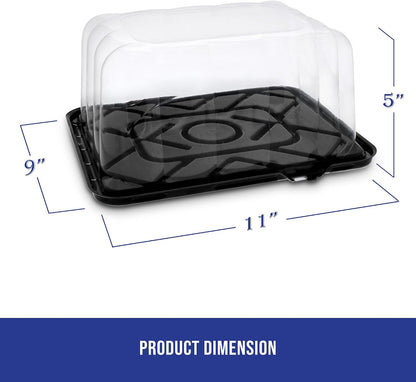 MT Products Round PET Plastic Cake Container 8" - Plastic Bakery Boxes (Pack of 5) - Made in the USA