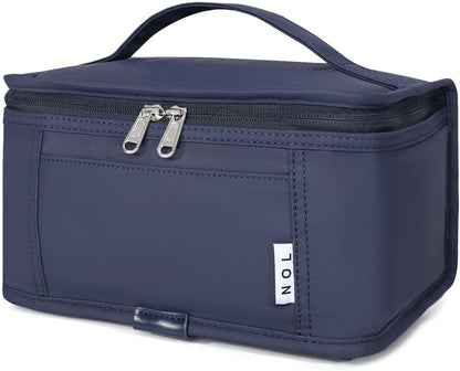 NOL Mini Insulated Lunch Bag for Women Men Kids | Small Leakproof Reusable Lunch Tote | Fits 6 Cans 330ml | Thermal Cooler for Work School Picnic Camping, Navy blue