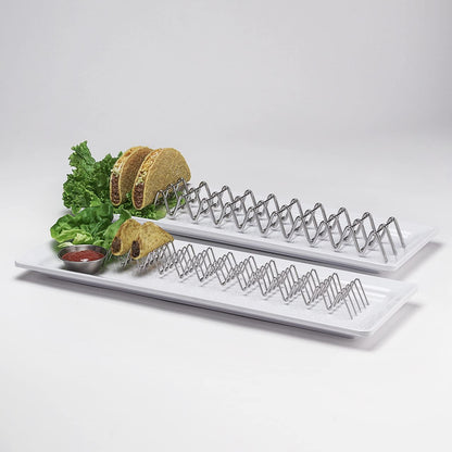 G.E.T. 4-81828 Stainless Steel Taco Holder / Stand, Holds 12 Tacos