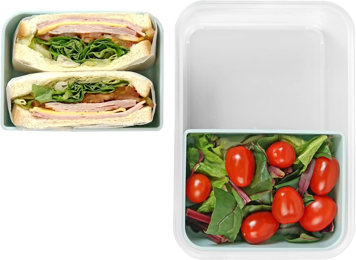carrotez Food Storage Containers with 3 Removable Compartments, Food Prep Container with Airtight Lids, Portion Control Container, Microwave Safe, Reusable, 4.64 Cup (1100ml)