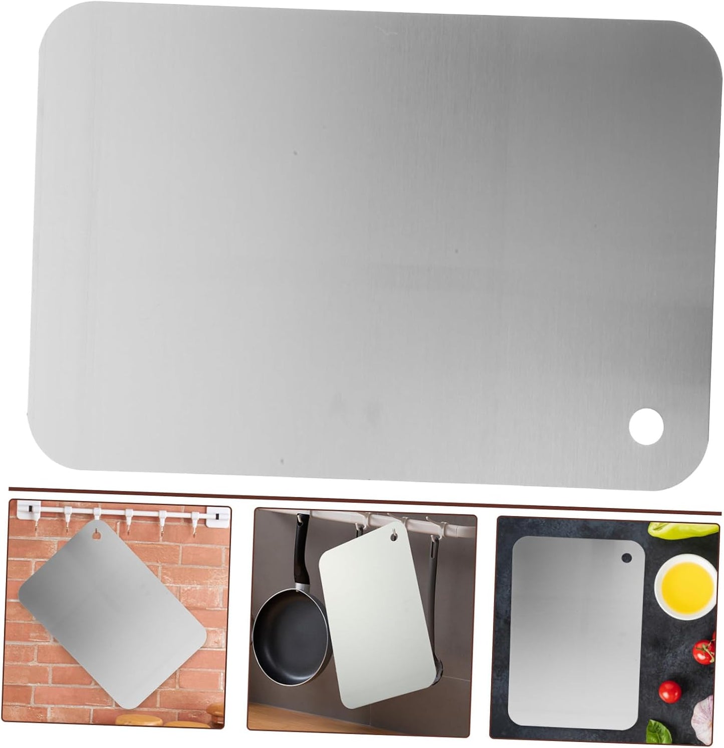 Yardwe Chopping Board for Home Double-sided Cutting Mat Stainless Steel Xxl Size Easy to Clean