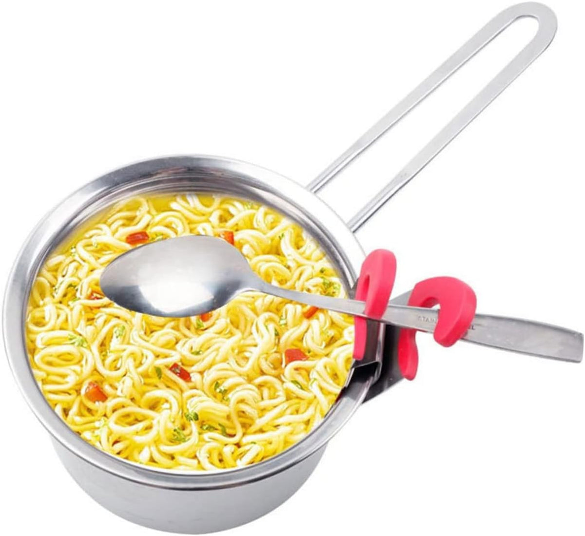 Stainless Steel Pot Clip Spoon Holder 2 Piece Kitchen Utensil Rest