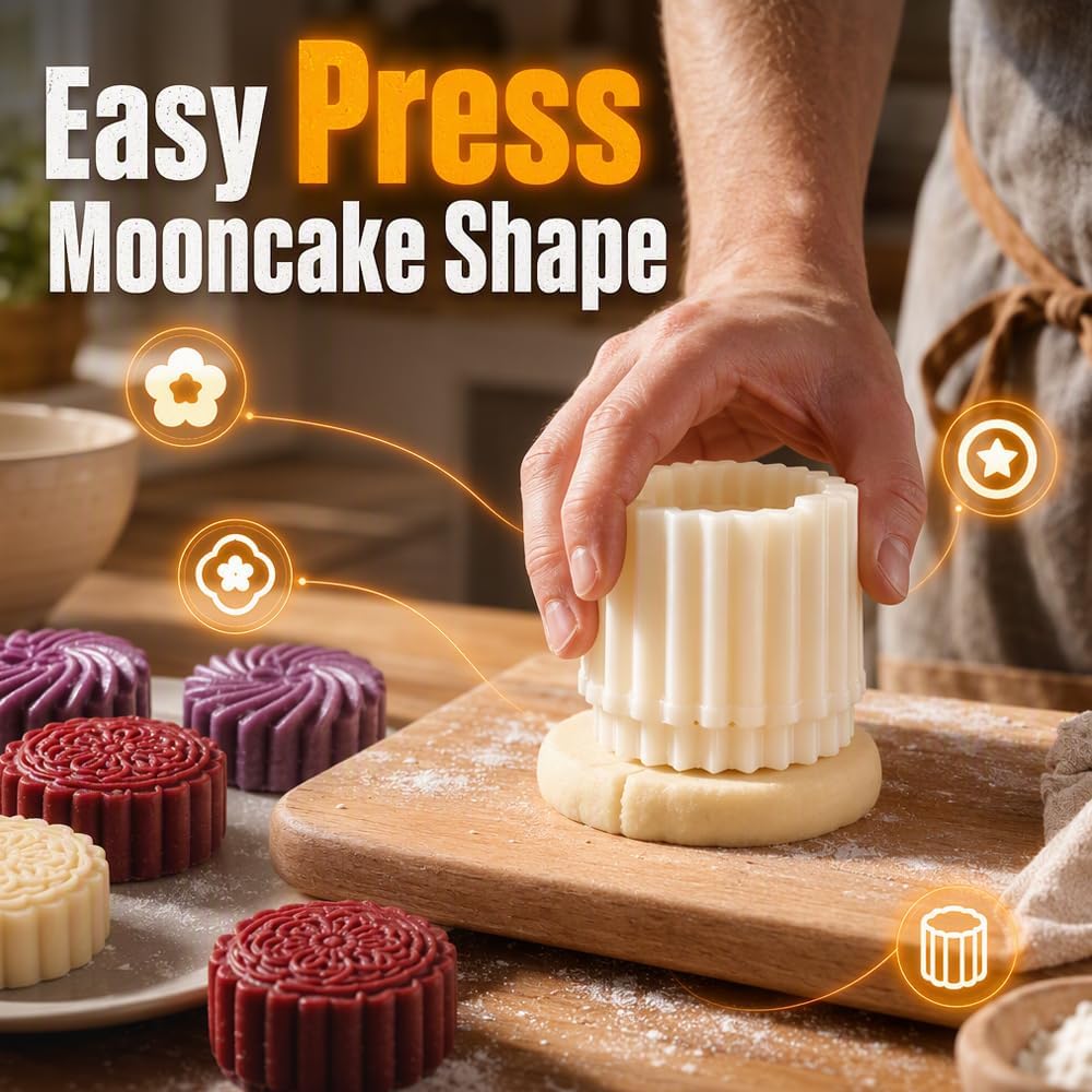Creative Double-Ended Pastry Mold, 2-in-1 Mooncake Mold Press