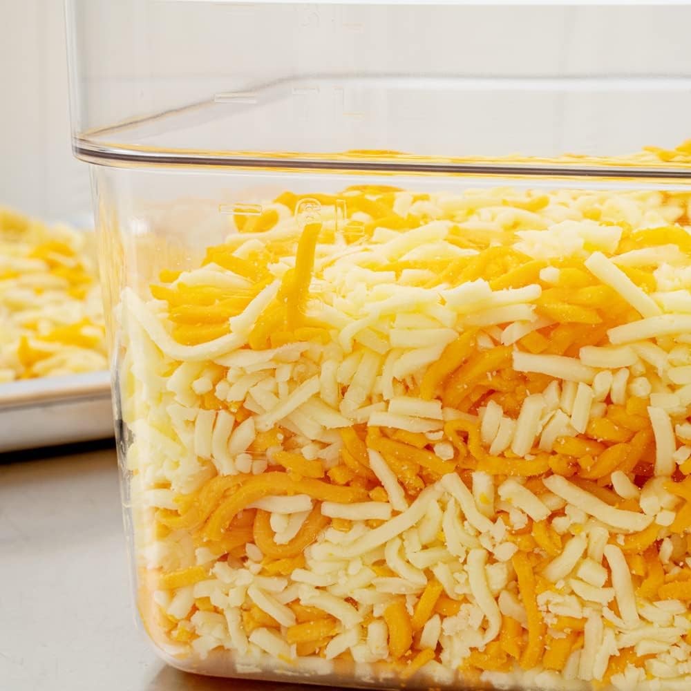 Restaurantware-2.5 Inch Deep Food Pans, 1 1/6 Size Commercial Food Storage Container - Freezable, Break-Resistant, Clear Plastic Cold Pans, Dishwashable, For Kitchens, Restaurants, Or Cafeterias