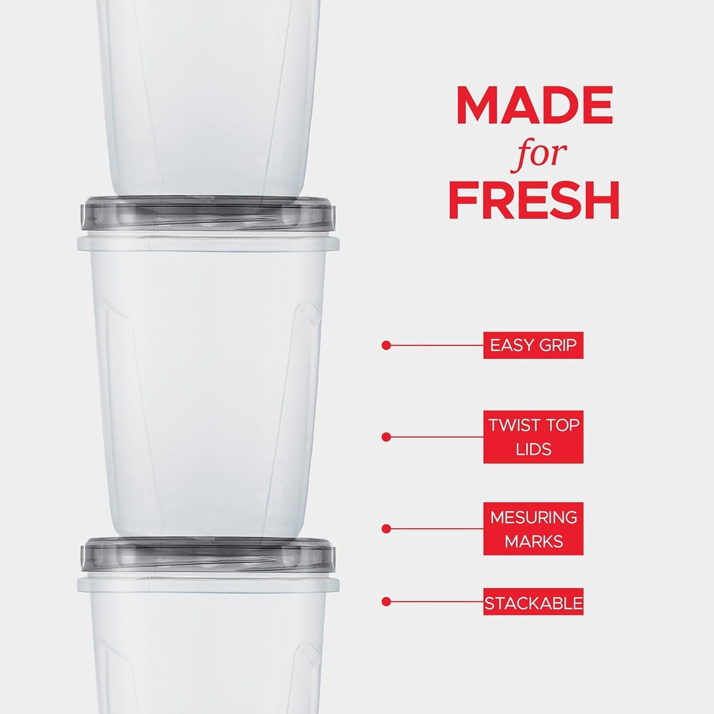 Tafura 10 Pack Leakproof Freezer Containers for Food with Twist Top Lids - 32 Oz BPA Free Reusable Plastic Soup Containers with Screw On Lids - Ideal for Meal Prep, Leftovers & Pantry Organization