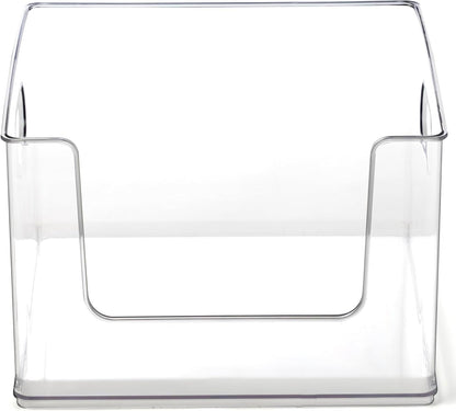 BINO | Stackable Plastic Storage Bins, Clear | THE CLARUS COLLECTION | Pantry Organizers and Storage Containers | Fridge Organizer Bins | Kitchen Cabinet Organizer | Medicine Cabinet Bin