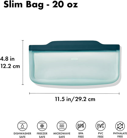 OXO Good Grips Silicone Reusable Bag - Stand-Up Cup (8 oz) - Oat