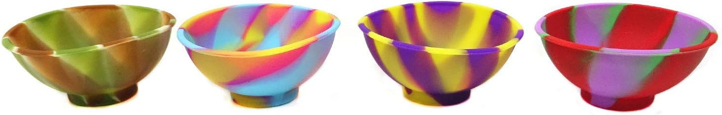 Honbay 4PCS Mini Multi-color Silicone Pinch Bowls for Condiments Candy or Small DIY Crafts