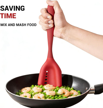 Meat Chopper Mincing Spatula, Silicone Hamburger Grinder for Ground Beef