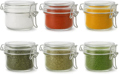 78oz Large Square Airtight Glass Jars with Lids, Wide Mouth Food Storage Canisters, Hold 4lb Sugar or 5lb Rice, Heavy Duty Pantry Containers for Flour, Coffee, Bulk Storage