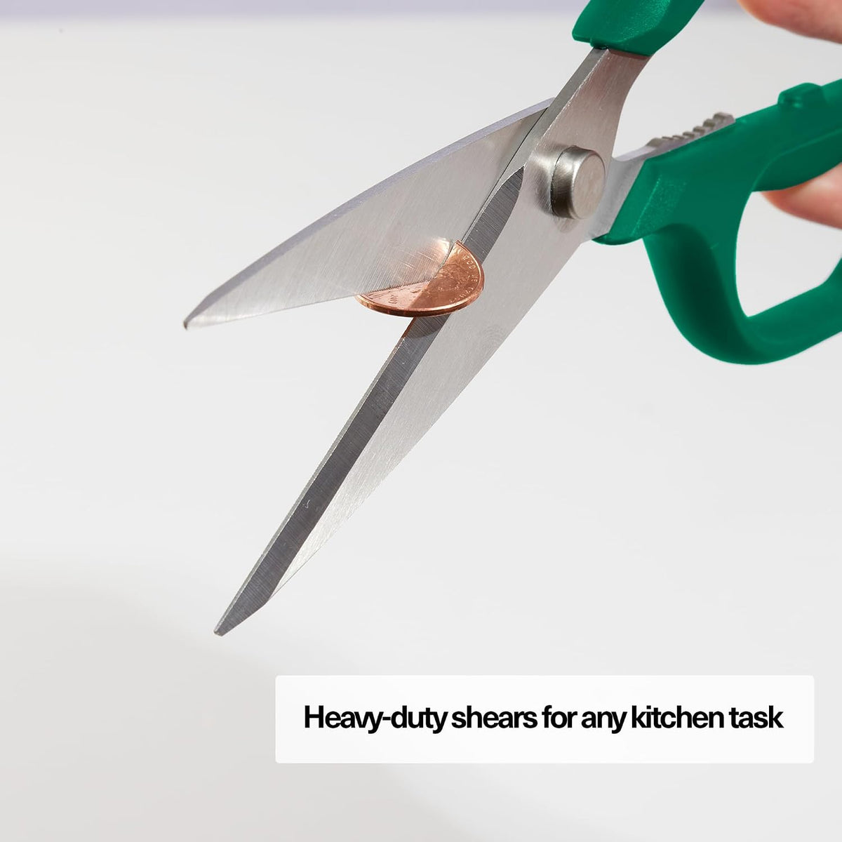 Misen Heavy Duty Kitchen Shears - Stainless Steel, Versatile and Easy Clean Scissors for Meat, Herbs and Veggies - Ambidextrous Comfort Handle - Professional Grade - Black
