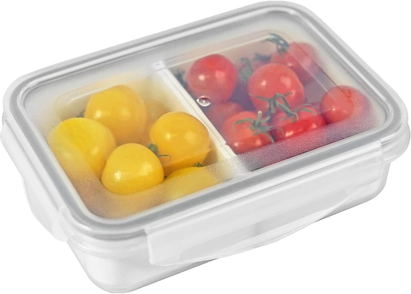 carrotez Food Storage Containers with 3 Removable Compartments, Food Prep Container with Airtight Lids, Portion Control Container, Microwave Safe, Reusable, 4.64 Cup (1100ml)
