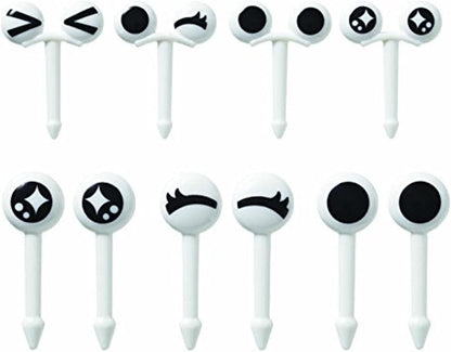 Torune P-3100, Medama Food Picks, 10 Picks, Black and White