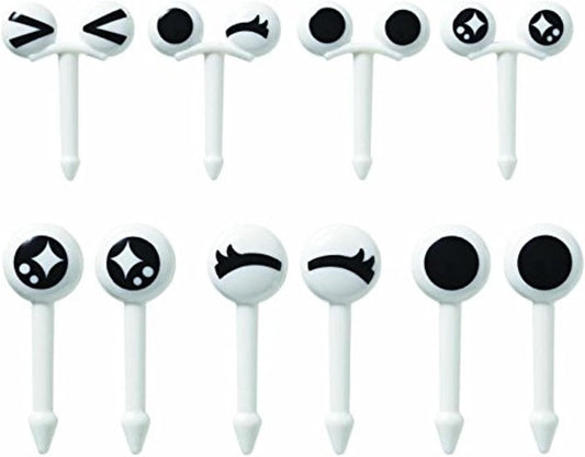 Torune P-3100, Medama Food Picks, 10 Picks, Black and White