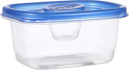 Glad GladWare Tall Entree Food Storage Containers with Lids, Large Square BPA Free Plastic for Meal Prep and Lunches, Lock Tight Seal, Microwave and Dishwasher Safe, 42 Oz, 3 Count