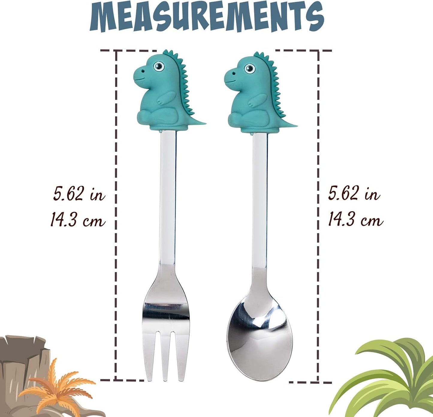 Cocktail Forks, 6-Piece Appetizer Forks, Cat Shapes, Stainless Steel and Silicone Small Forks for Fruits, Cheese, Appetizers