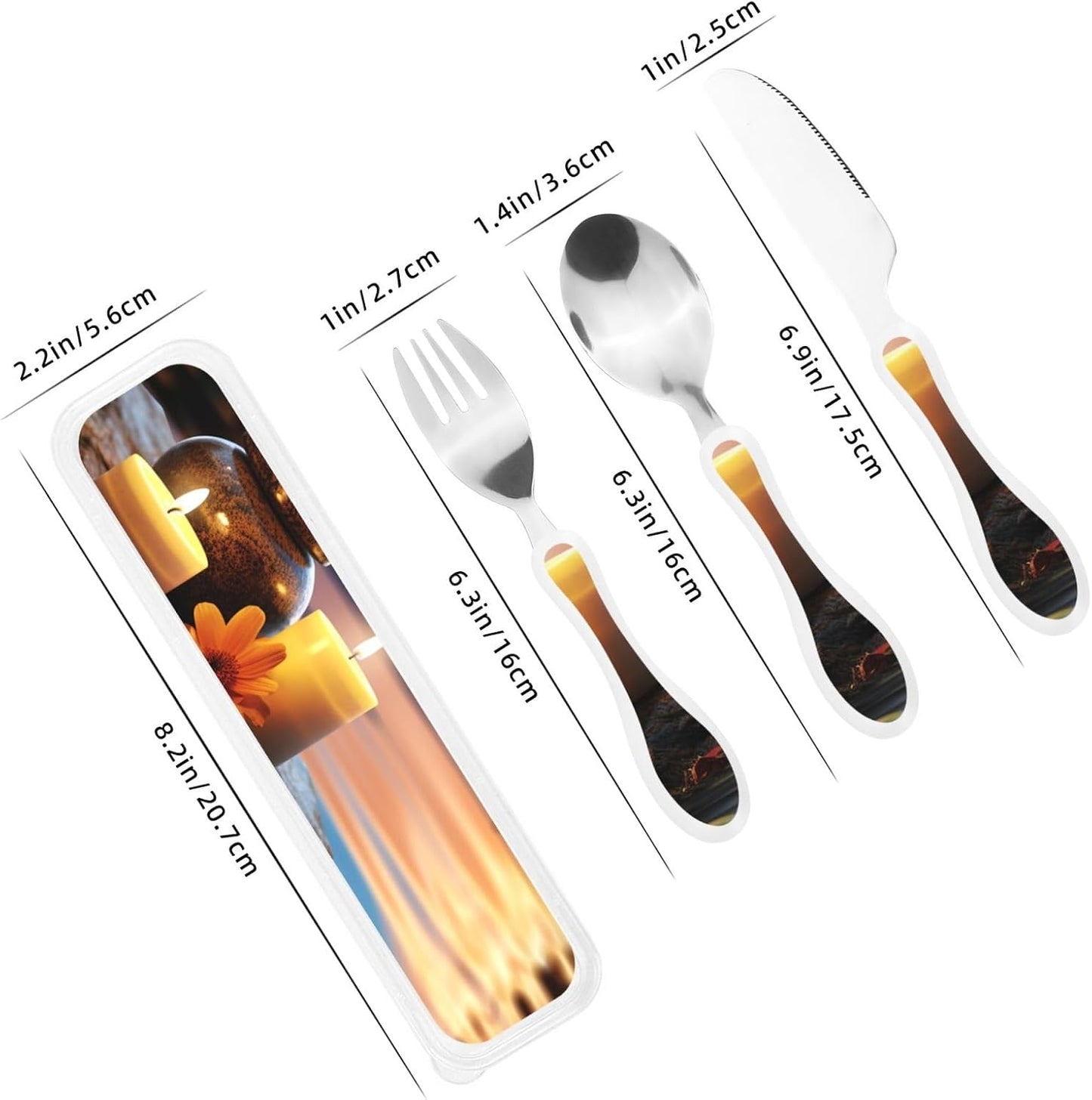 3-Piece Kids Silverware Set With Storage Case, Stainless Steel Reusable Children Safe Knife Spoon Fork Set Astronaut Cat Fish Children Flatware Set For Kids Lunch Box