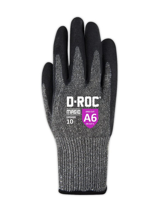 MAGID D-ROC ANSI A6 Cut Level Work Gloves, 1 Pair, GPD820