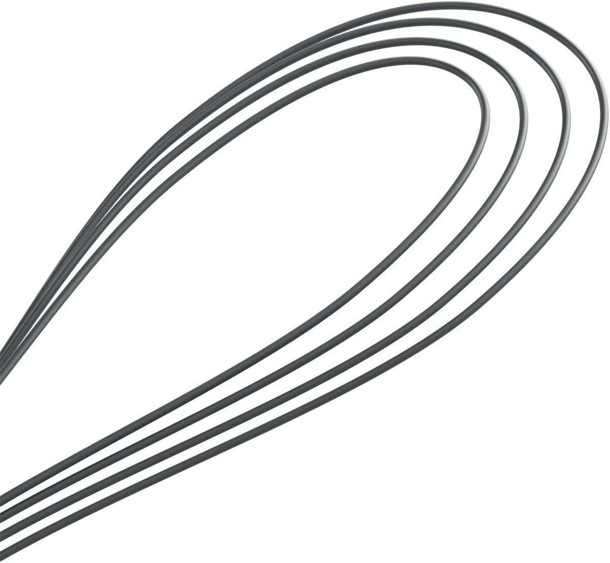 Zyliss Flat Whisk, Sustainable Wheatstraw/Nylon, Cooking Whisk forr Cooking and Serving with Heat Resistant Silicone Head, Beluga Grey, 11.9" x 2.8", Dishwasher Safe, 5 Year Guarantee