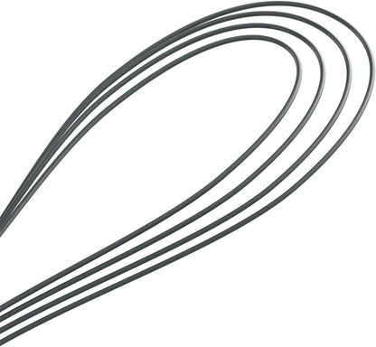 Zyliss Flat Whisk, Sustainable Wheatstraw/Nylon, Cooking Whisk forr Cooking and Serving with Heat Resistant Silicone Head, Beluga Grey, 11.9" x 2.8", Dishwasher Safe, 5 Year Guarantee