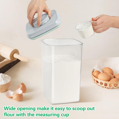 TBMAXS Versatile Storage Container Bin with Pop-up Lid & Scoop, Rice Flour Container Dog Cat Food Storage Container, Laundry Room Organization Household Essentials Kitchen Pantry Organizers