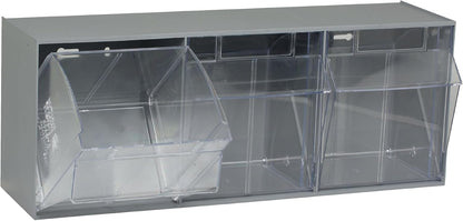Quantum Storage Systems QTB302WT 2 Drawers Tip Out Cabinet Part Organizer White 14" H x 24" W x 12" D