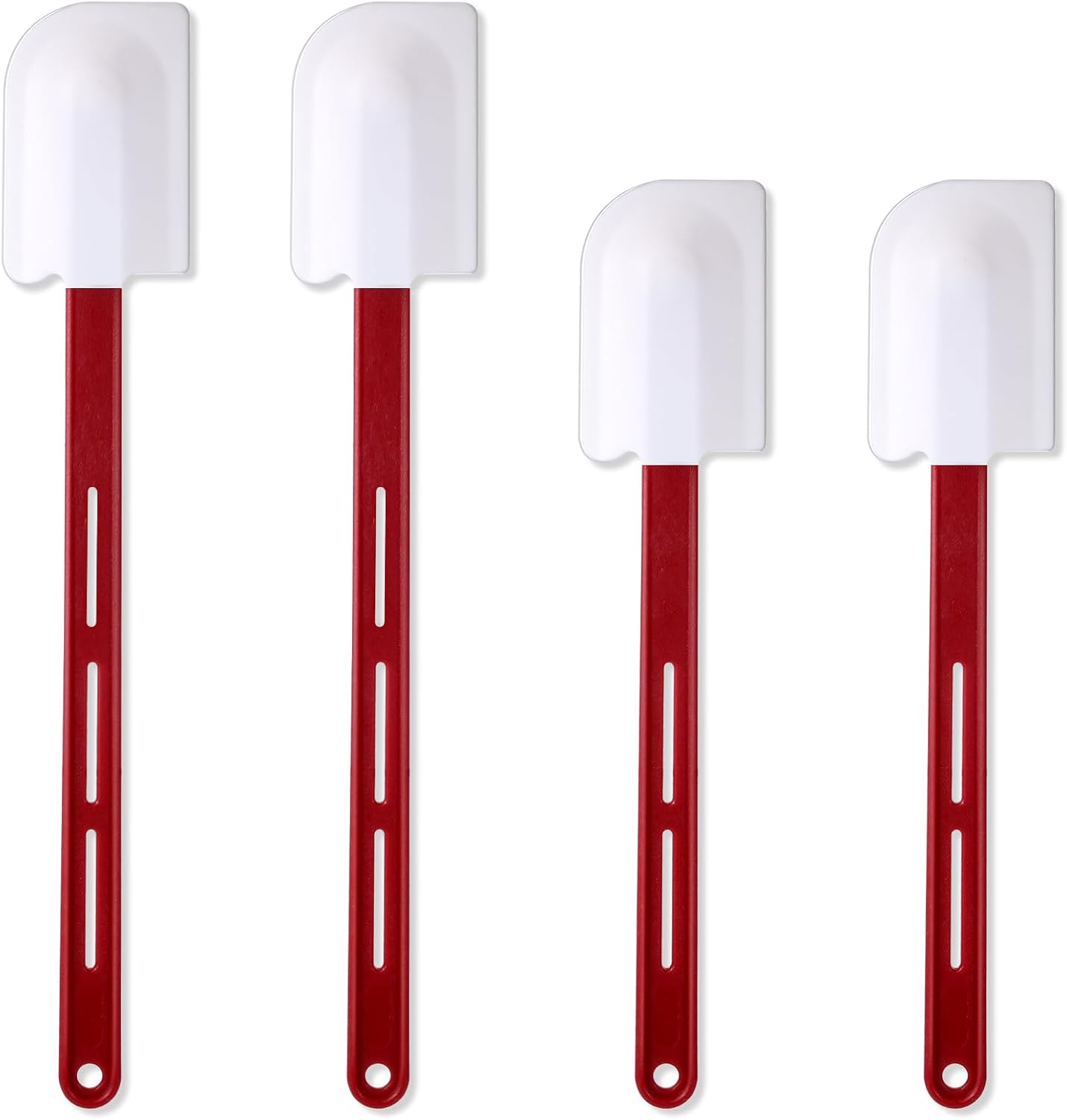 Norme 8 Pcs High Temp Silicone Spatulas Heat Resistant Rubber Spatula Commercial Silicone Scraper with Handle for Kitchen Cook Baking Mixing Utensil, Dishwasher Safe (10 Inch,14 Inch)