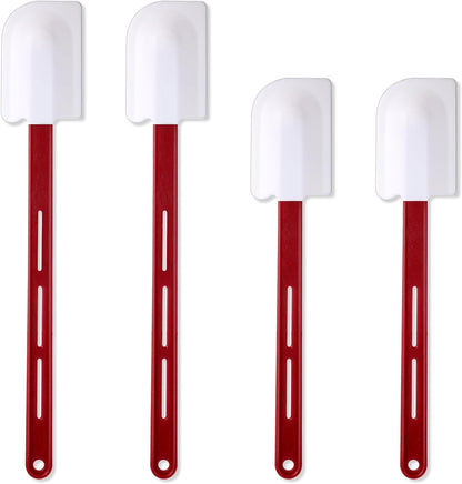 Norme 8 Pcs High Temp Silicone Spatulas Heat Resistant Rubber Spatula Commercial Silicone Scraper with Handle for Kitchen Cook Baking Mixing Utensil, Dishwasher Safe (10 Inch,14 Inch)